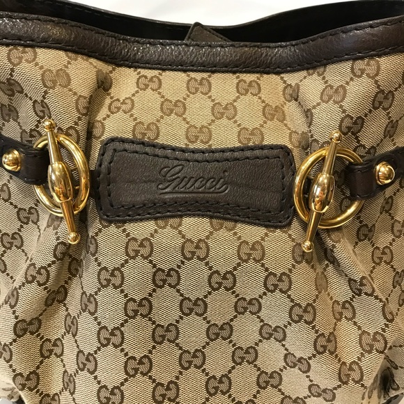 Gucci GG monogrammed canvas and leather handbag - Picture 2 of 16